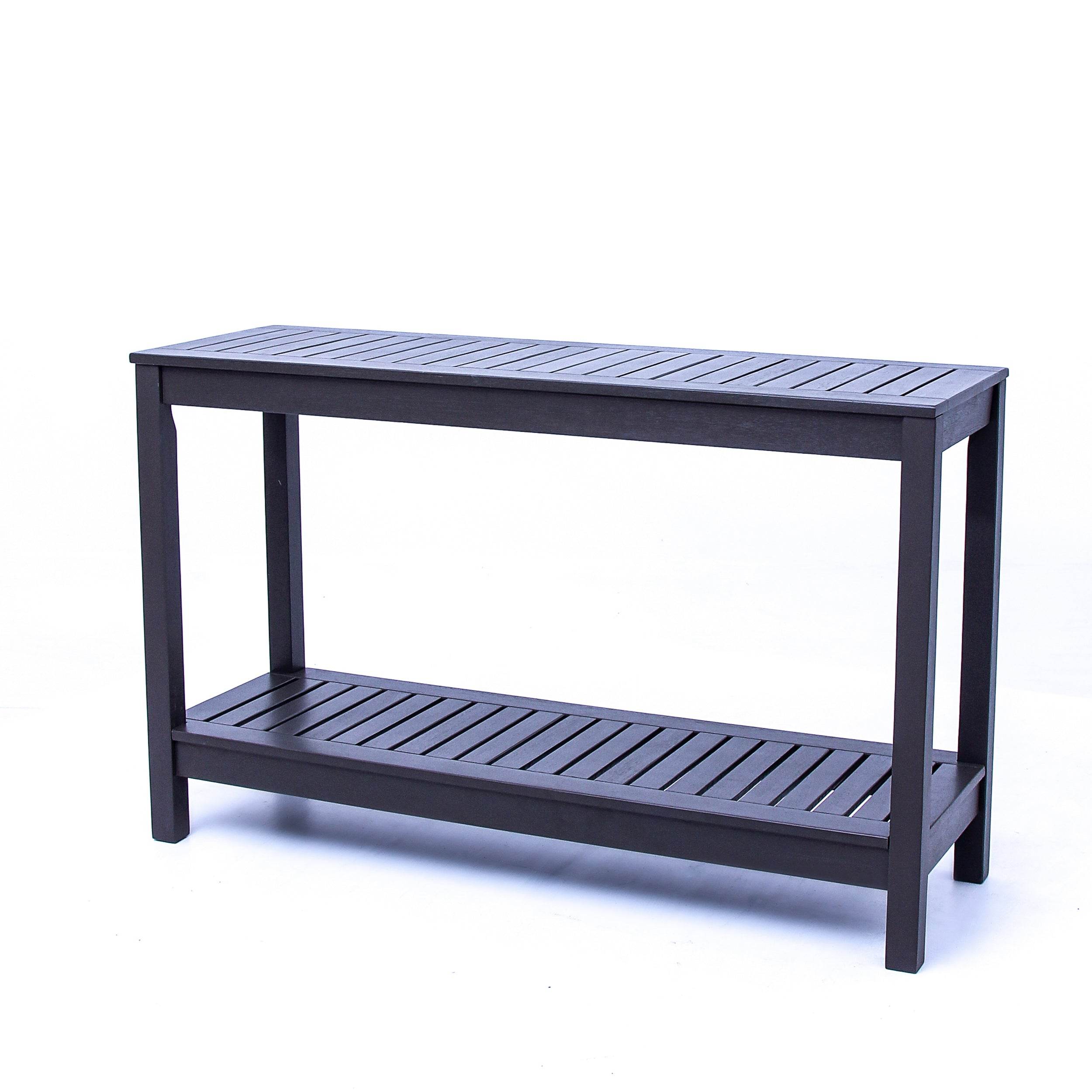 Carlota Mahogany Wood Outdoor Console Table - Image 15