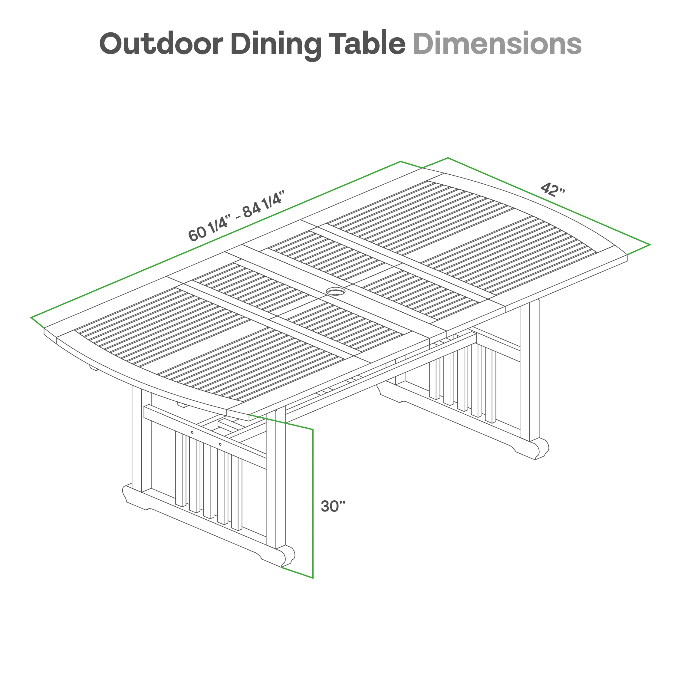 Caterina 7 Pieces Teak Outdoor Extendable Table Dining Set with Gray Cushion - Image 12