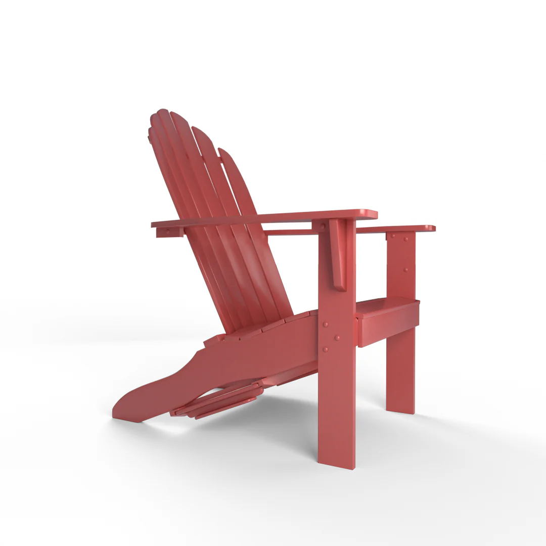 Moni Mahogany Wood Red Adirondack Chair FREE Tray Table - Image 46