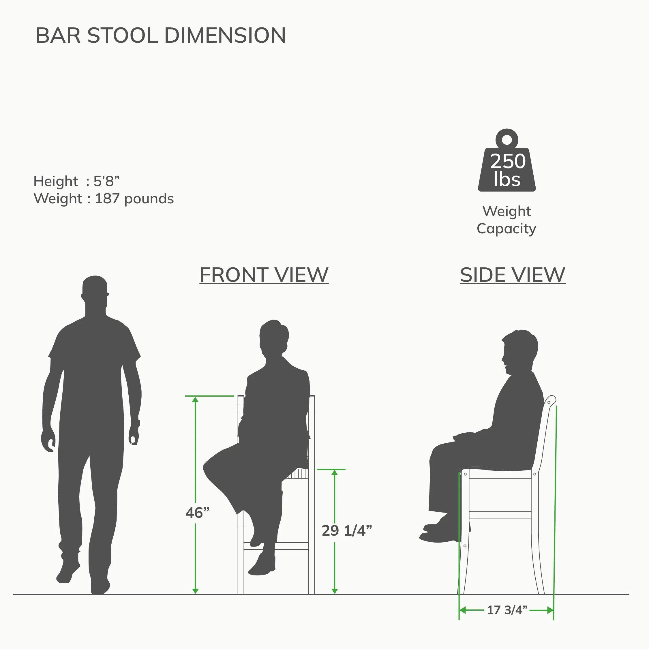 Mosko Teak Wood 3 Piece Outdoor Bar Dining Set - Image 11