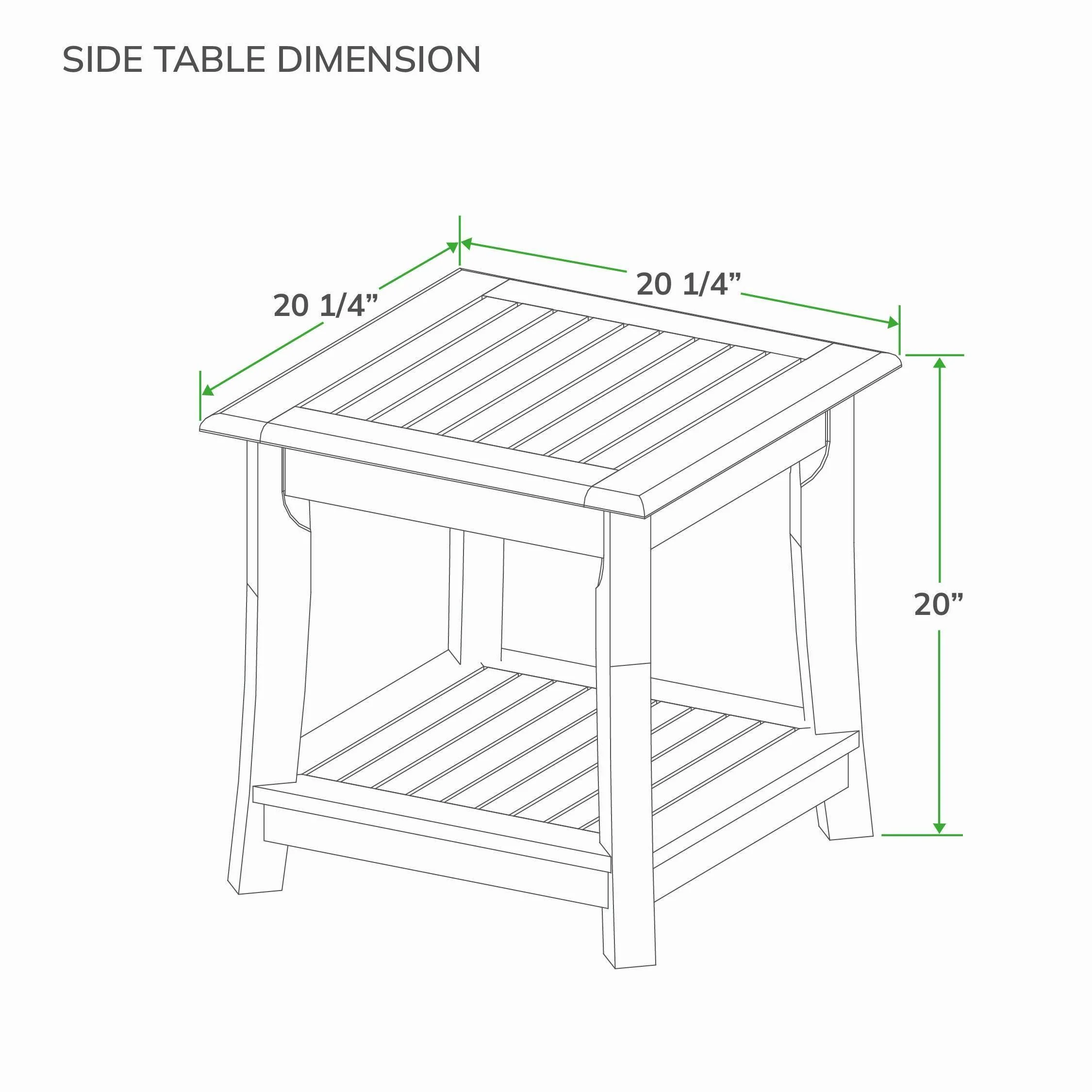 Mosko Teak Wood 5 Piece Patio Conversation Set with Beige Cushion - Image 17